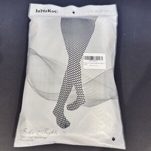 NWT JoMakaC One Size Black Fishnet Tights Thigh High Stockings-Contains 4 Pairs‎